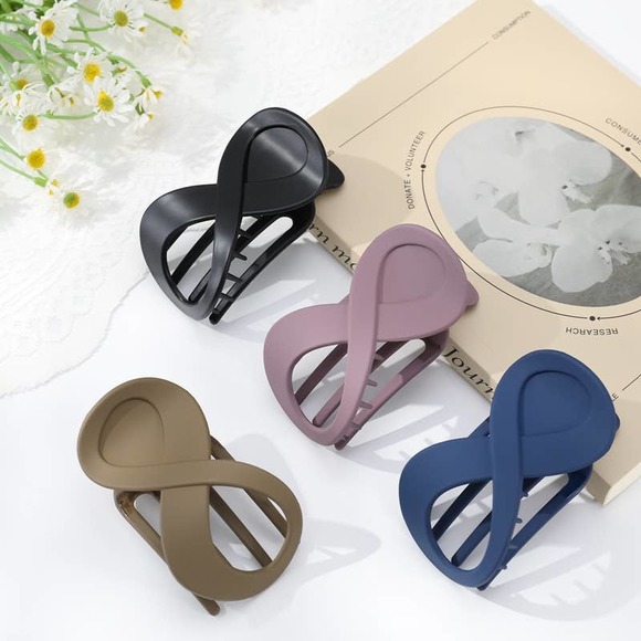 4Pcs French Hair Clips Non-Slip Strong Grip Wide Teeth Matte Barrette for Women - Picture 6 of 7